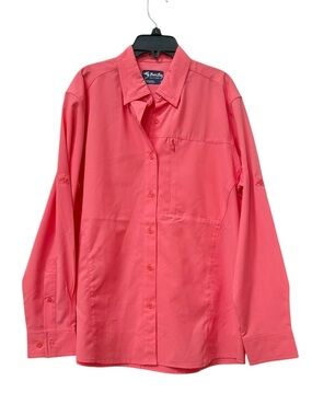 Bimini Bay Outfitters Coral Clearwater Long Sleeve Fishing Shirt Womens size M